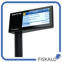 Drukarka fiskalna NOVITUS HD Online z wyświetlaczem wolnostojącym