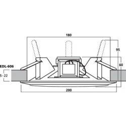 Głośnik sufitowy PA EDL-606