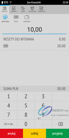 Płatność bonem w kasoterminalach iPOS